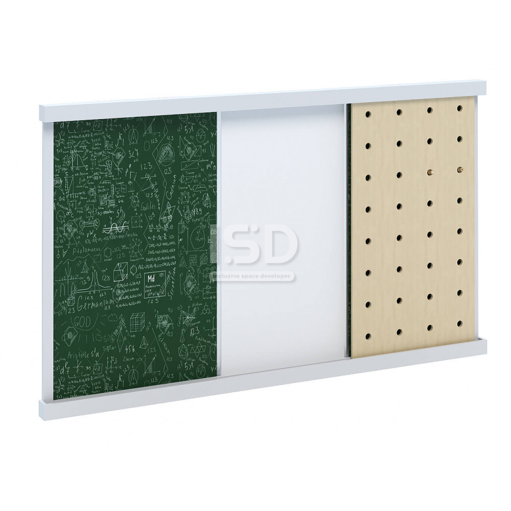  Set of boards with a roller system