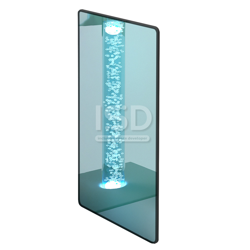  Safe wall-mounted mirror panel with fastening
