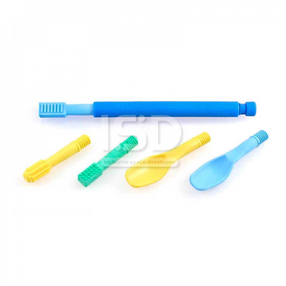  ARK's Z-Vibe TRAVEL KIT, a set of vibratory oral motor tools, includes 5 attachments and a case